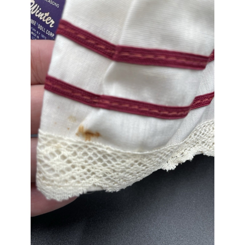 Vintage‎ Effanbee 1975 Blond Doll Red Dress Christmas Winter - Picture 4 of 7